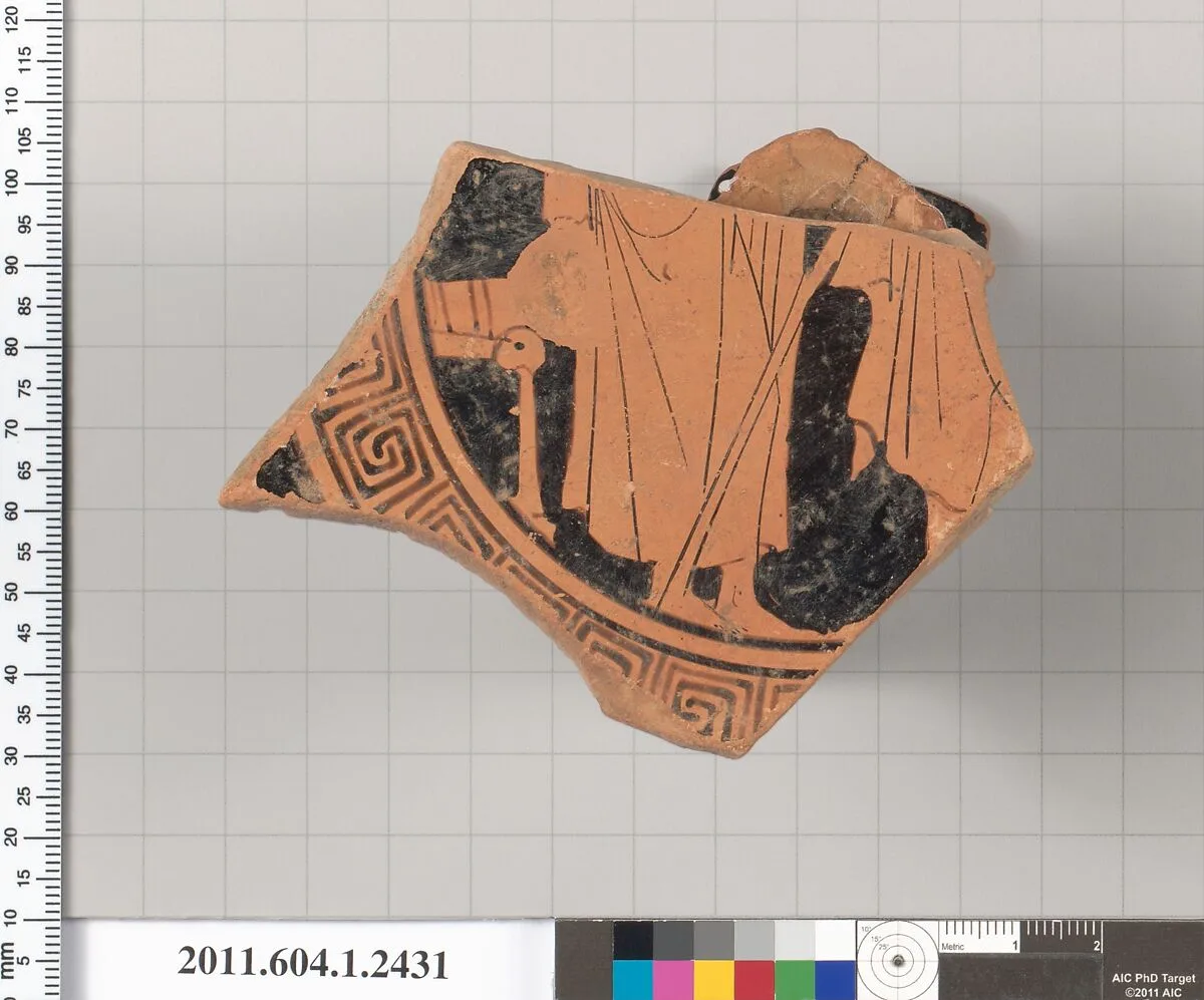 Terracotta fragment of a kylix (drinking cup) — Unknown
