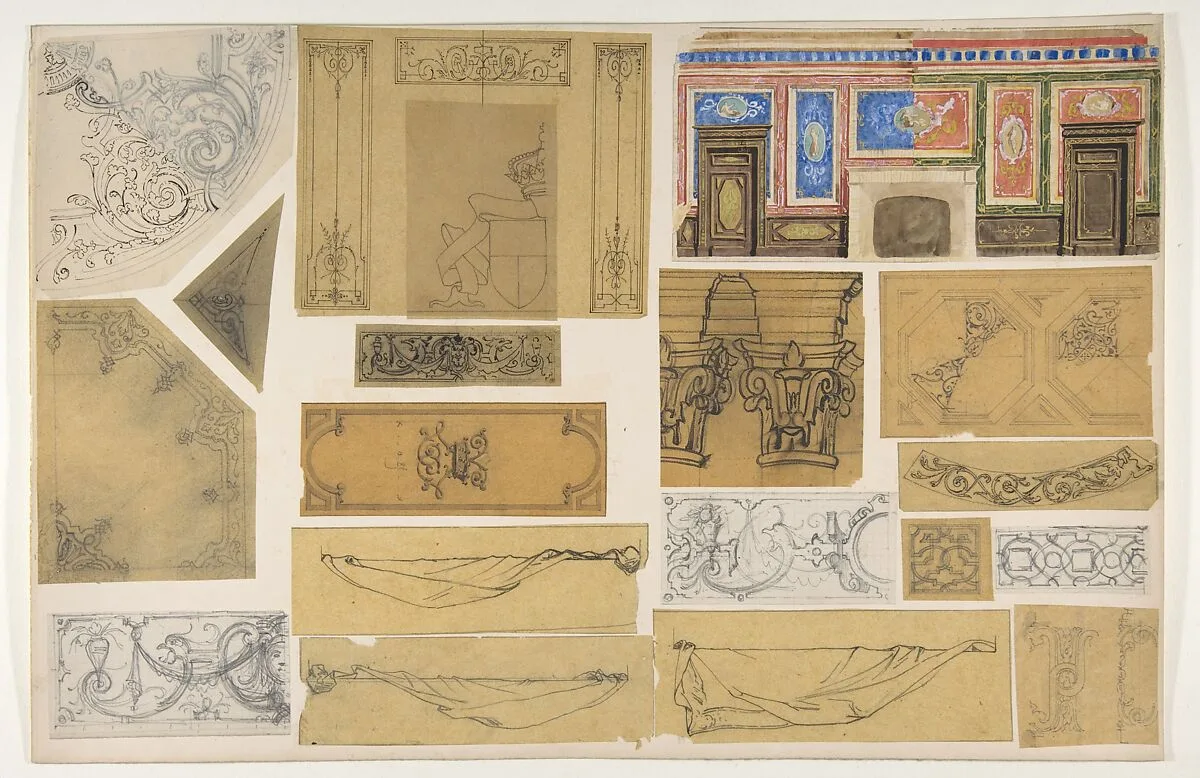 Nineteen designs for the painted decoration of interiors — Jules-Edmond-Charles Lachaise|Eugène-Pierre Gourdet