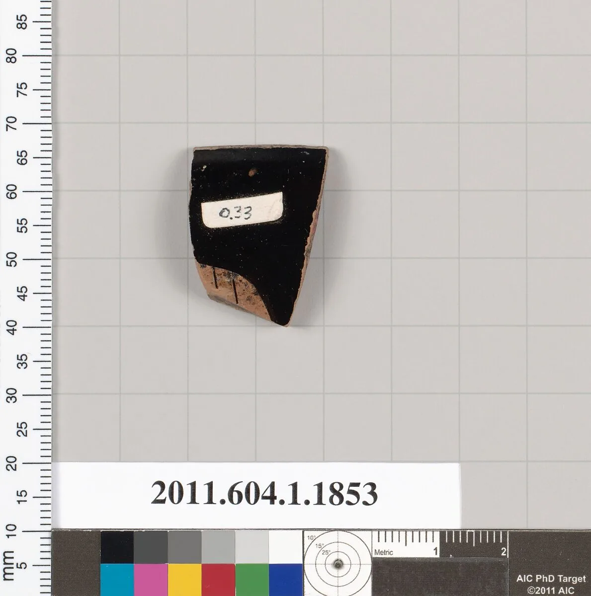 Terracotta rim fragment of a kylix (drinking cup) — Unknown