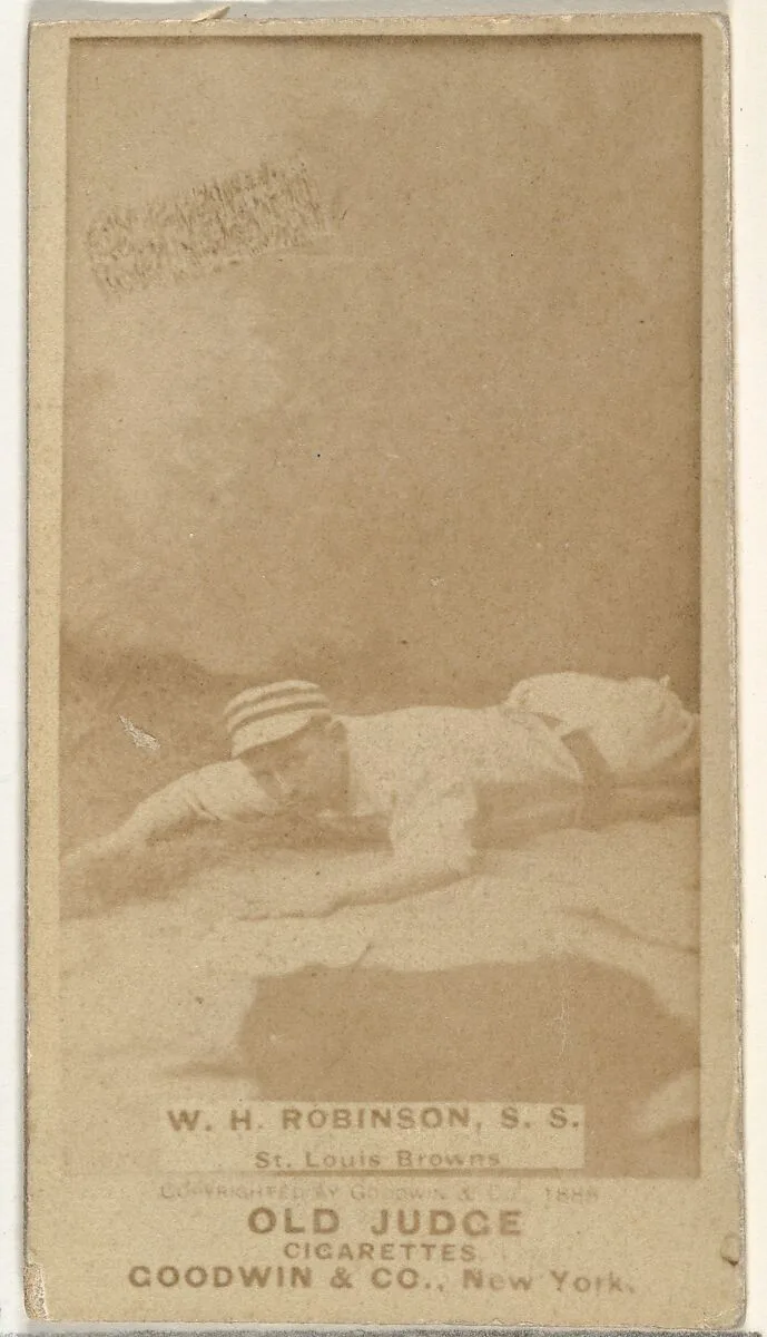 William H. "Yank" Robinson, Shortstop, St. Louis Browns, from the Old Judge series (N172) for Old Judge Cigarettes — Goodwin & Company