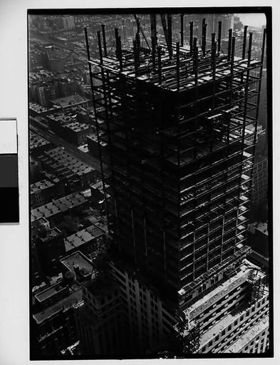[Chrysler Building Construction Site, From Roof of Chanin Building, New York City]