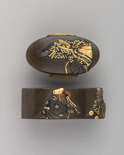 Sword-Hilt Collar and Pommel (Fuchigashira)