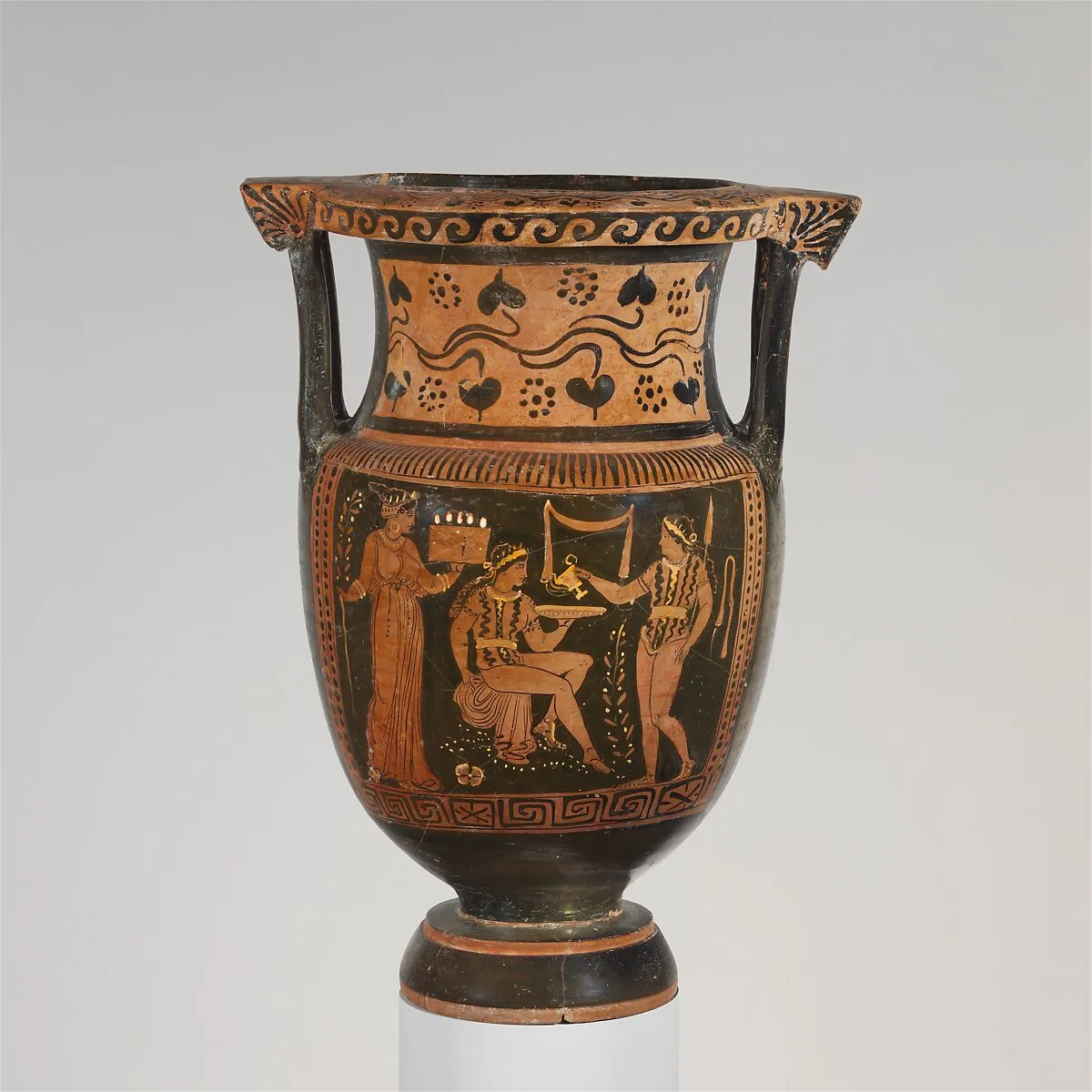 Terracotta column-krater (mixing bowl) — Rueff Painter