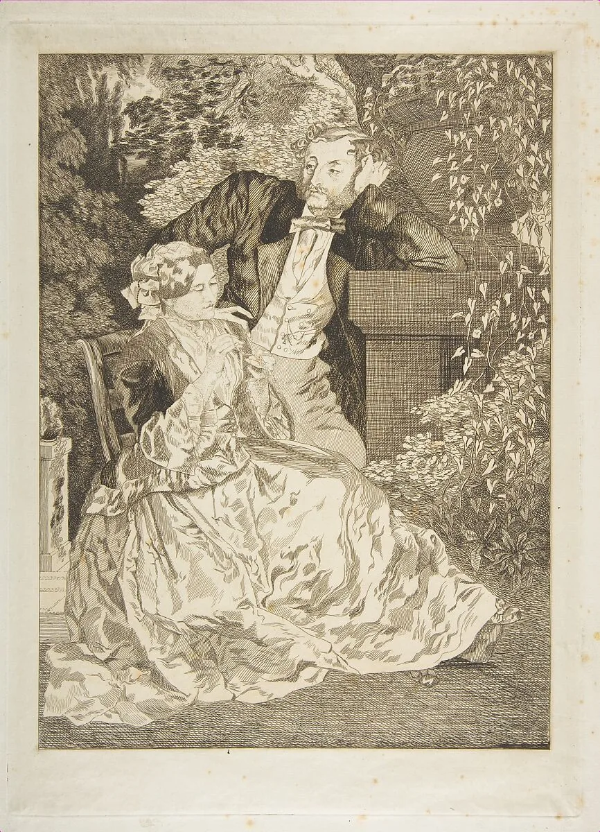 La Broderie à l'aiguille — Félix Bracquemond