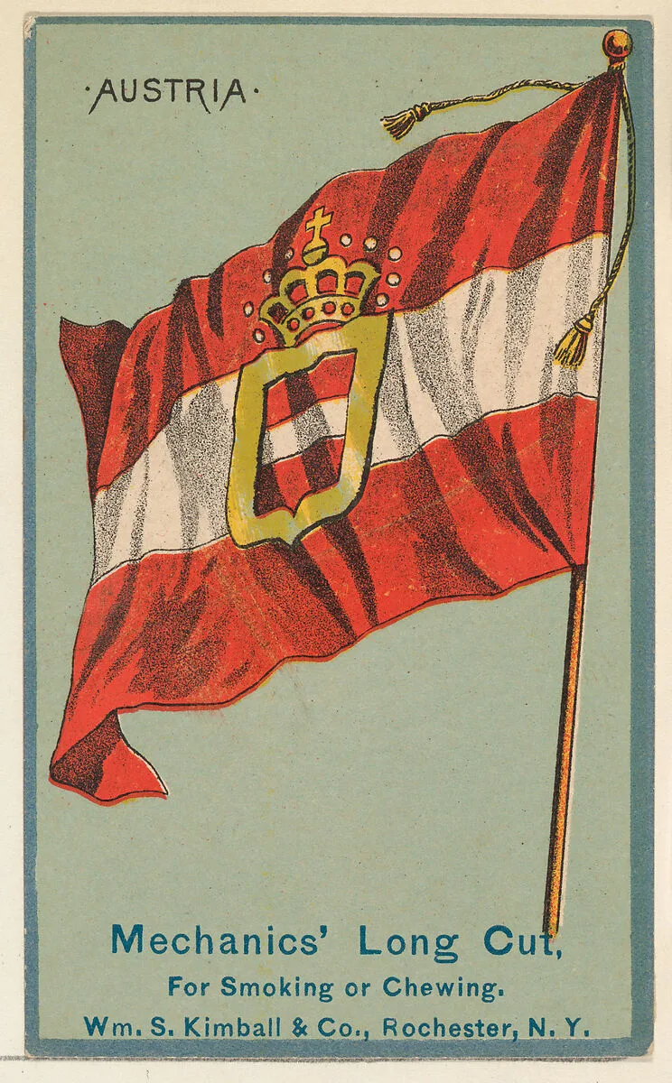 Austria, from the National Flags series (N195) issued by Wm. S. Kimball & Co. — William S. Kimball & Company