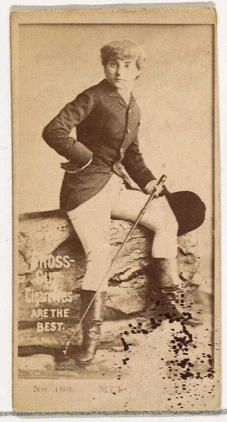 Card Number 169, from the Actors and Actresses series (N145-2) issued by Duke Sons & Co. to promote Cross Cut Cigarettes — W. Duke, Sons & Co.