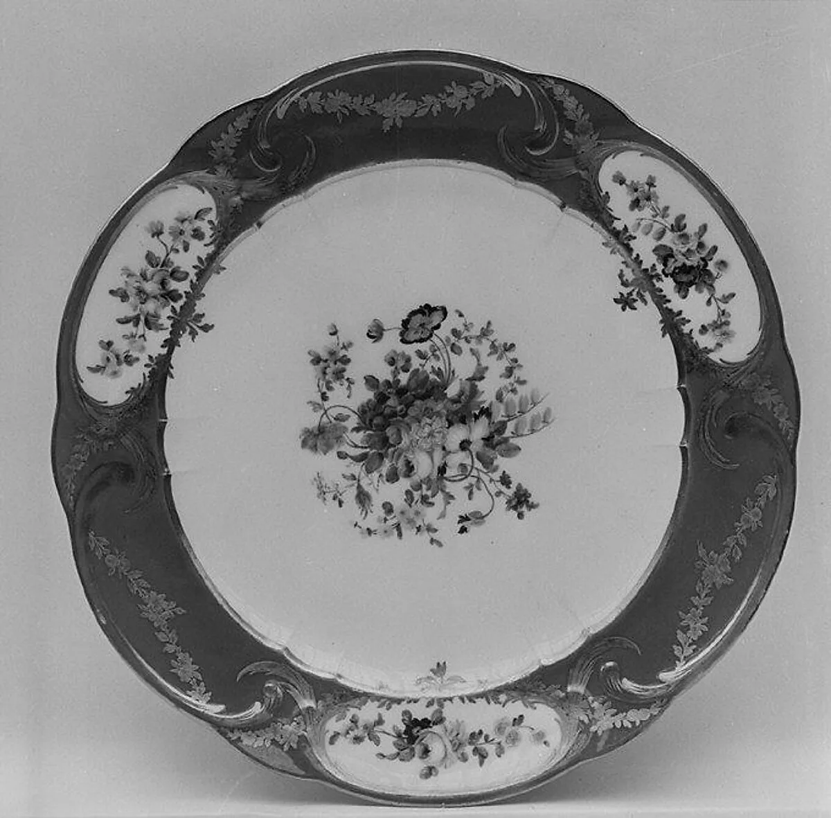 Plate (assiette à palmes) (1 of 102) (part of a service) — Sèvres Manufactory|Jean-Nicolas Le Bel