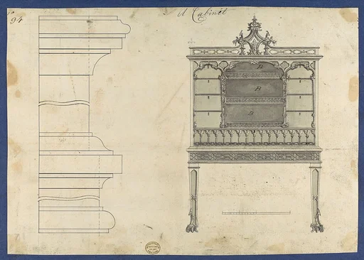 Cabinet, from Chippendale Drawings, Vol. II