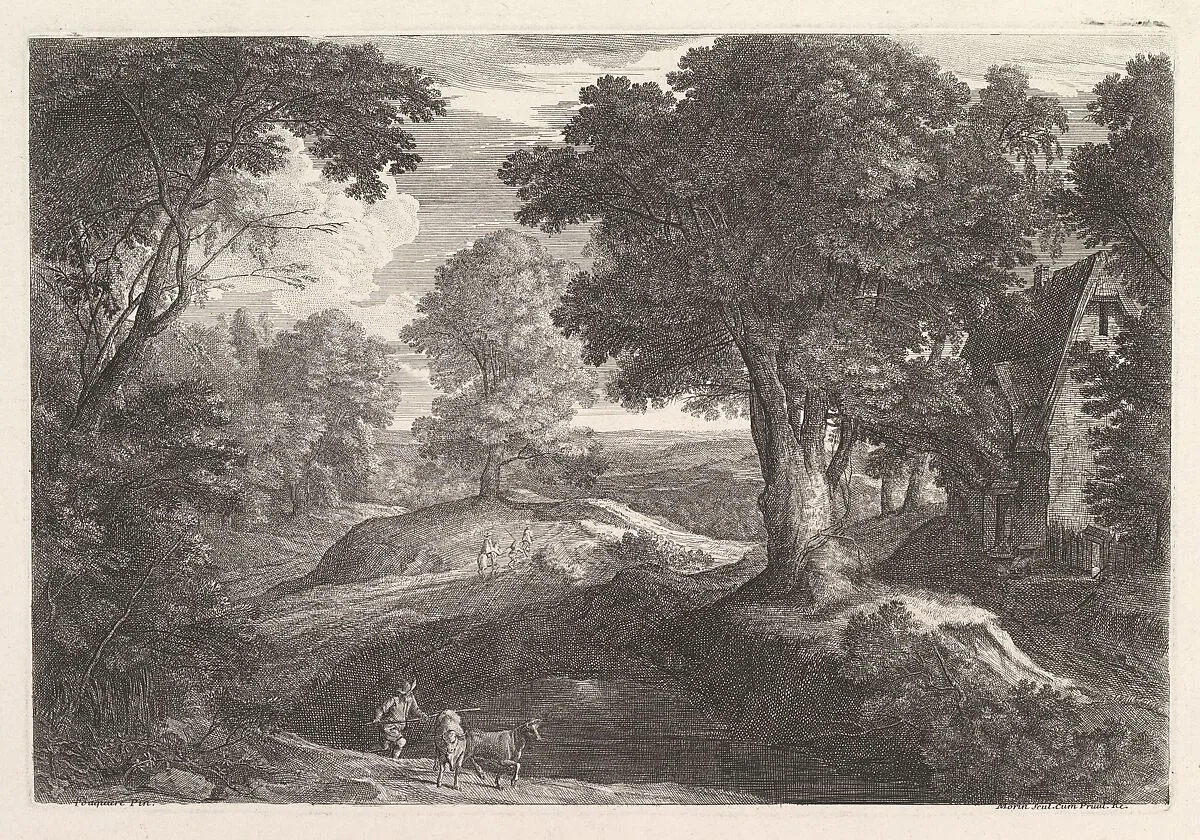 Le Bouvier pres d'une mare — Jean Morin|Jacques Fouquieres