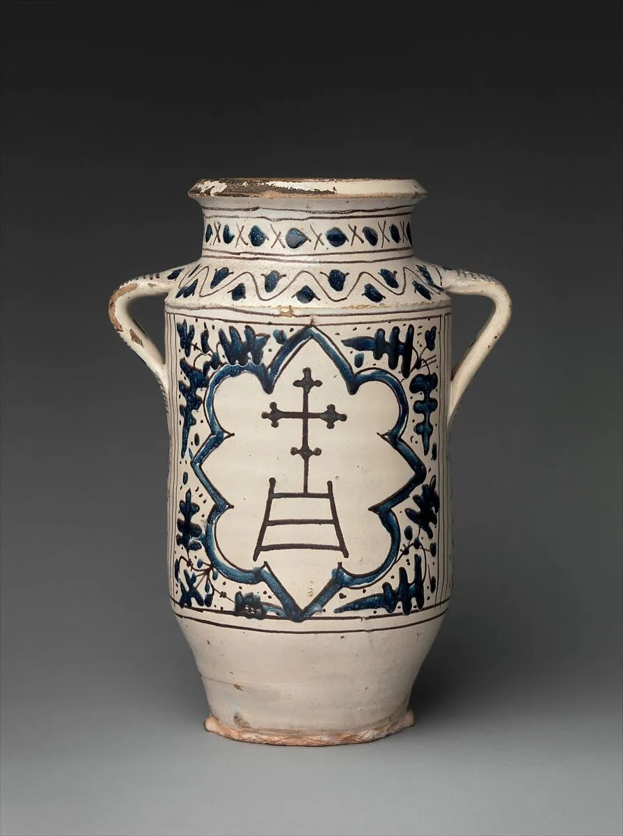 Pharmacy Jar with the Arms of the Hospital of Santa Maria della Scala — Unknown