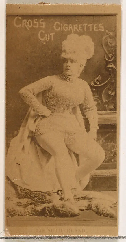 Sutherland, from the Actors and Actresses series (N145-2) issued by Duke Sons & Co. to promote Cross Cut Cigarettes — W. Duke, Sons & Co.