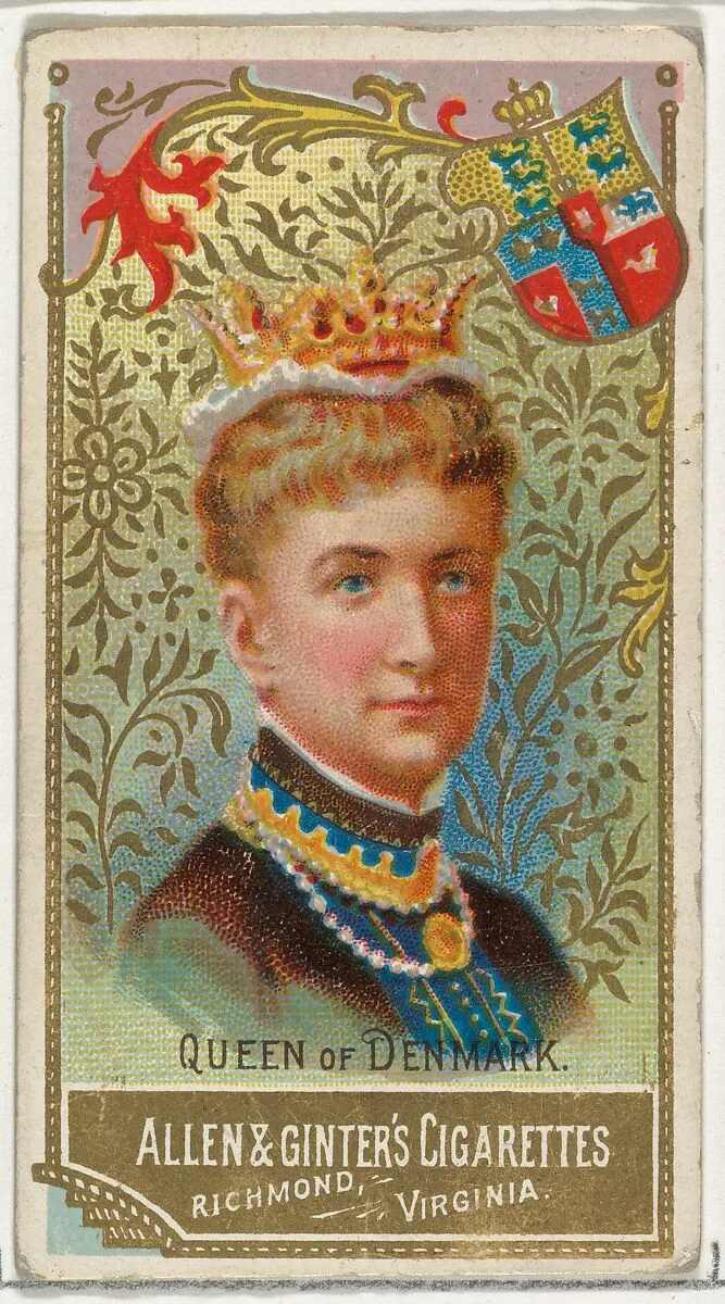 Queen of Denmark, from World's Sovereigns series (N34) for Allen & Ginter Cigarettes — Allen & Ginter