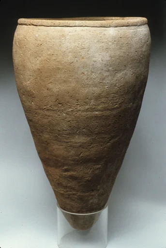 Rough ware storage jar