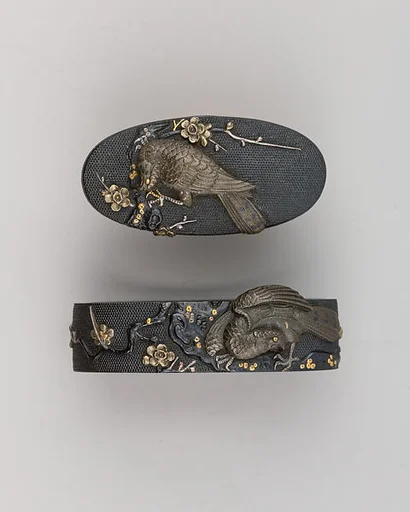 Sword-Hilt Collar and Pommel (Fuchigashira)