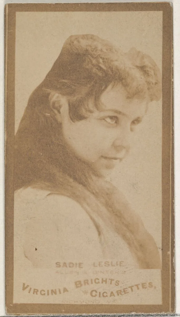 Sadie Leslie, from the Actors and Actresses series (N45, Type 3) for Virginia Brights Cigarettes — Allen & Ginter