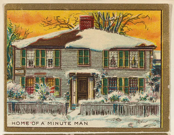 Home of a Minute Man, from the "Historic Homes" series (T69), issued with Helmar Cigarettes by S. Anargyros Tobacco Company — S. Anargyros Tobacco Company