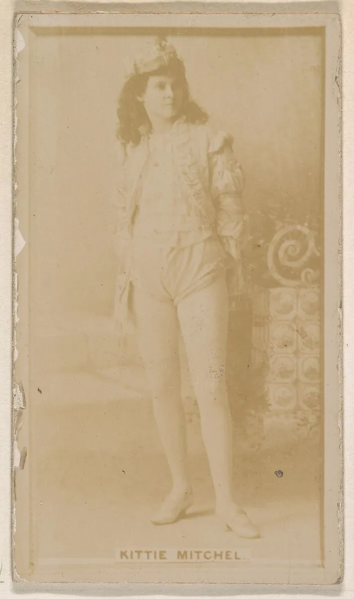 Kittie Mitchell, from the Actresses series (N245) issued by Kinney Brothers to promote Sweet Caporal Cigarettes — Kinney Brothers Tobacco Company
