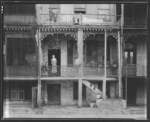 [Back Porch of Balconied House, Mobile, Alabama]