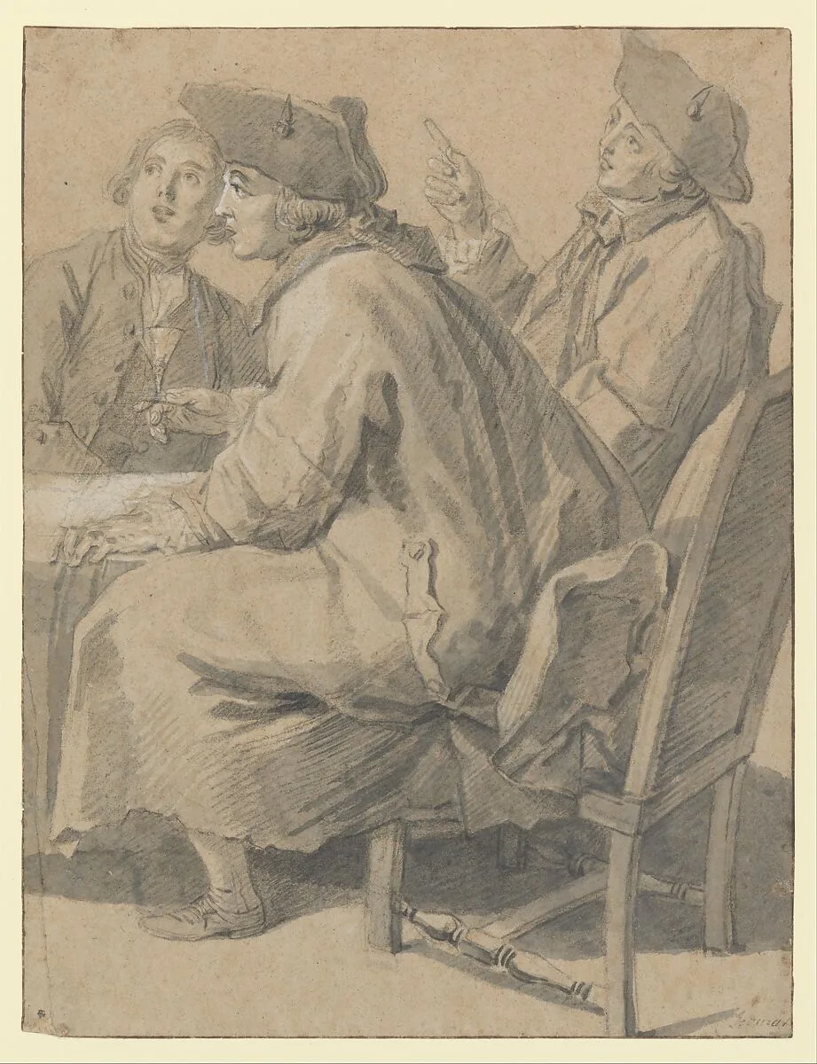 Three Men at a Table — Etienne Jeaurat