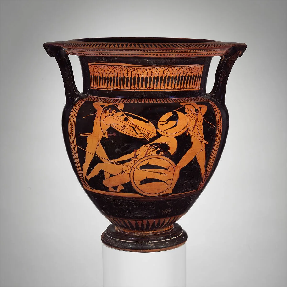 Terracotta column-krater (bowl for mixing wine and water) — Myson