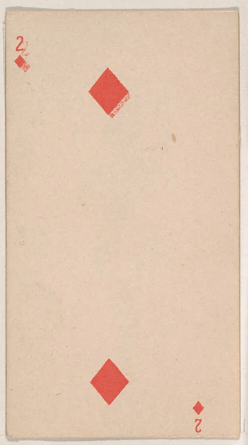 Two of Diamonds, from the Transparent Playing Cards series (N220) issued by Kinney Bros. — Kinney Brothers Tobacco Company