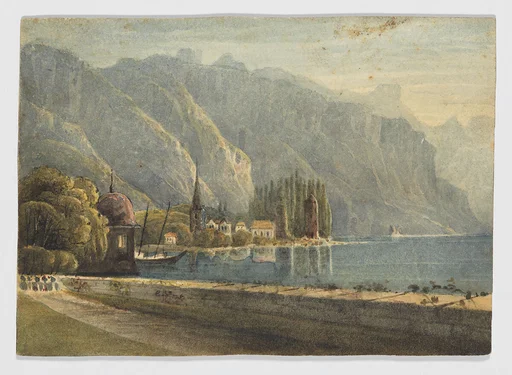 View of Vevey on Lake Geneva