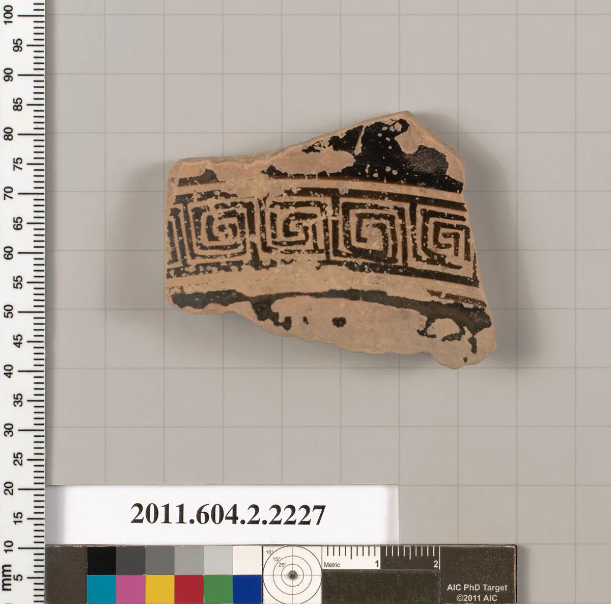 Terracotta fragment of a pot; unglazed on the inside — Unknown