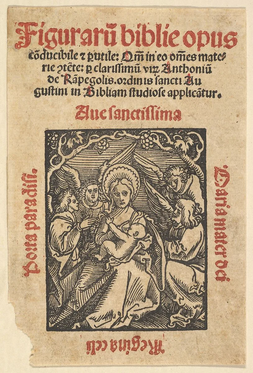 Virgin with Angels from Hortulus Animae (Das Seelengärtlein) — Hans Baldung (called Hans Baldung Grien)
