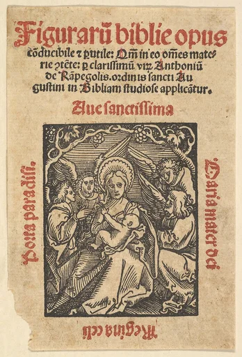 Virgin with Angels from Hortulus Animae (Das Seelengärtlein)