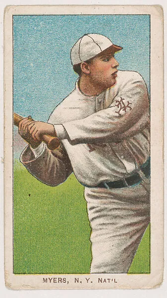 Chief Myers (batting), New York, from Coupon Cigarettes Baseball Issue, 1910 — Coupon Cigarettes