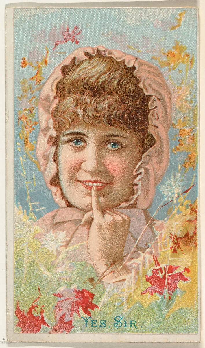 Yes, Sir, from the Illustrated Songs series (N116) issued by W. Duke, Sons & Co. to promote Honest Long Cut Tobacco — George S. Harris & Sons|W. Duke, Sons & Co.|American Tobacco Company