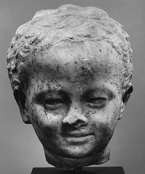 Marble head of a child — Unknown