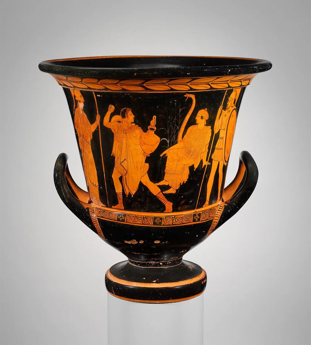 Terracotta calyx-krater (bowl for mixing wine and water) — Spreckles Painter