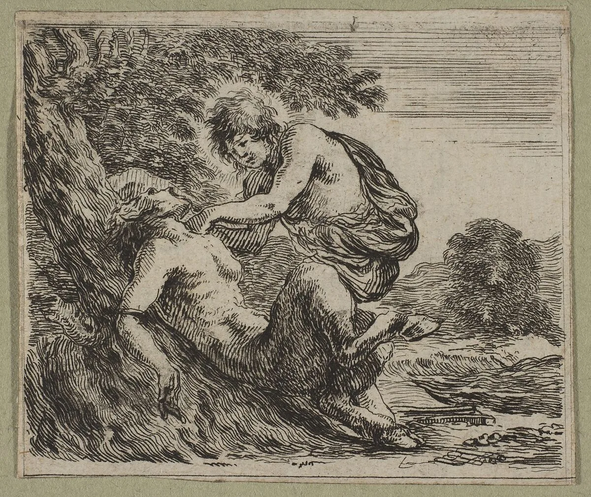 Apollon et Marsyas — Stefano della Bella|Jean Desmarets de Saint-Sorlin|Louis XIV, King of France|Cardinal Jules Mazarin