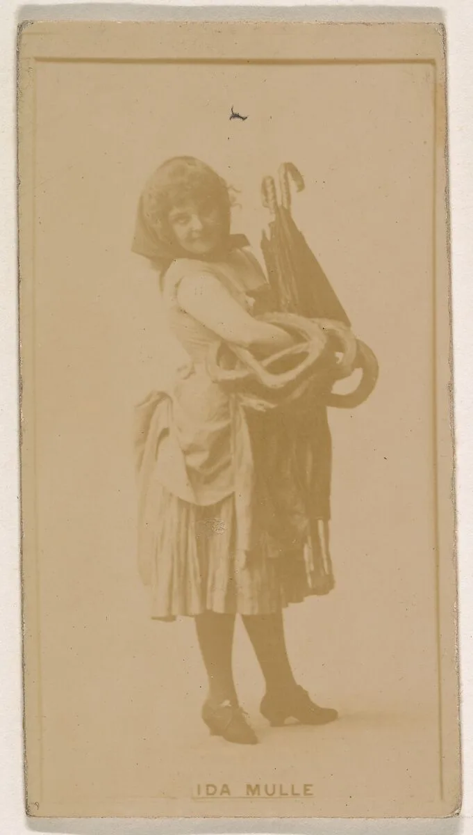 Ida Mulle, from the Actresses series (N245) issued by Kinney Brothers to promote Sweet Caporal Cigarettes — Kinney Brothers Tobacco Company