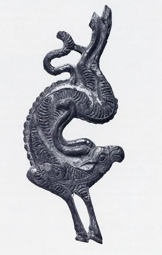 鎏金奔羊紋青銅牌飾|Plaque in the Shape of an Ibex