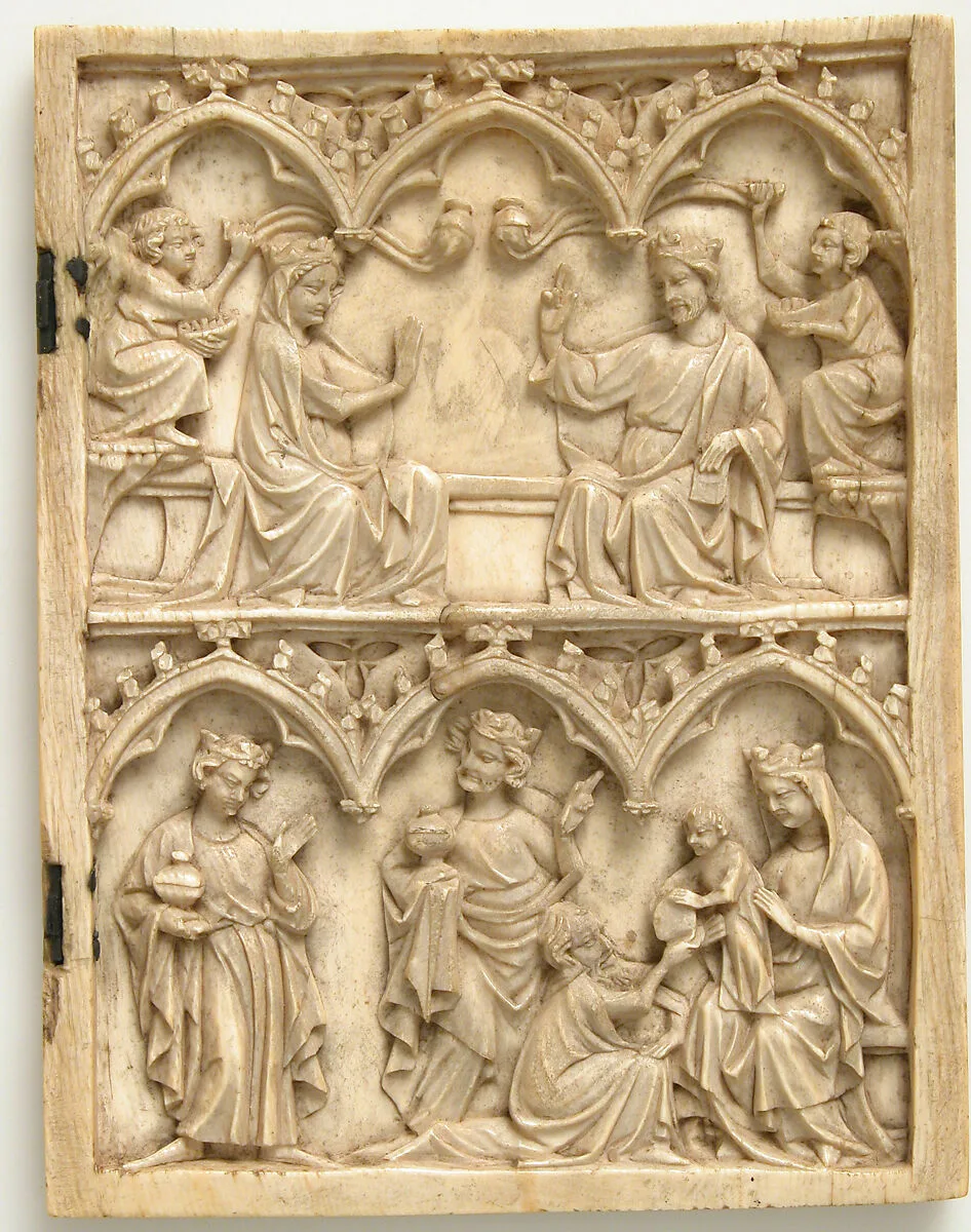 Right Wing of a Diptych with Coronation of the Virgin and Adoration of the Magi — Unknown