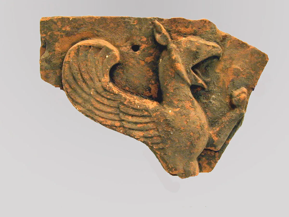 Terracotta revetment with a griffin — Unknown
