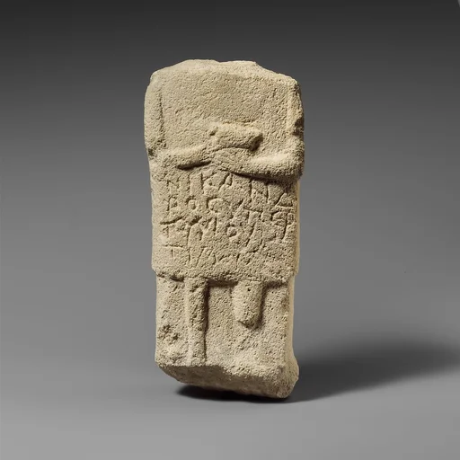Limestone votive figurine