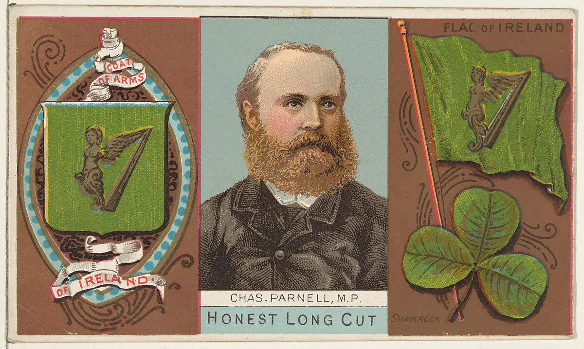 Charles Parnell, Member of Parliament, Ireland, from the Rulers, Flags, and Coats of Arms series (N126-1) issued by W. Duke, Sons & Co. — W. Duke, Sons & Co.