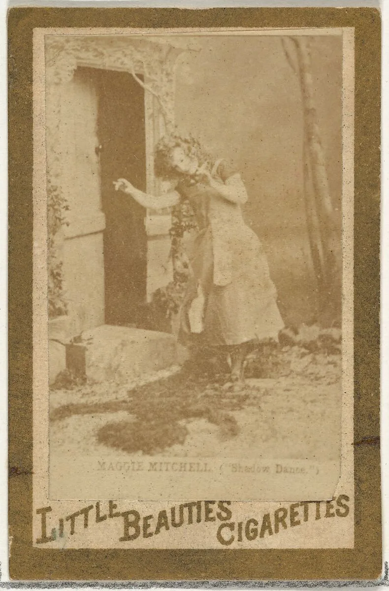 Maggie Mitchell in "Shadow Dance", from the Actresses and Celebrities series (N60, Type 1) promoting Little Beauties Cigarettes for Allen & Ginter brand tobacco products — Allen & Ginter
