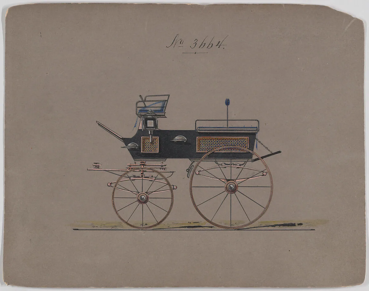 Design for Wagonette (?), no. 3664 — Brewster & Co.