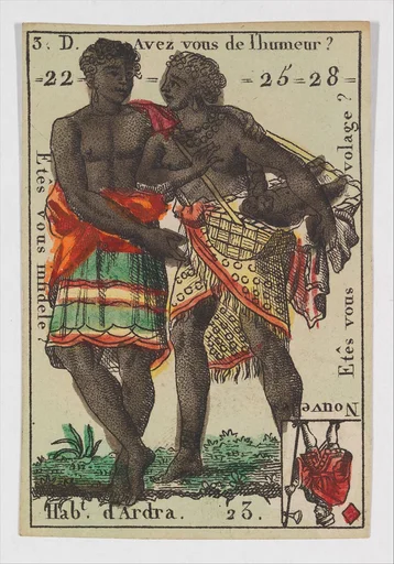 Hab.t d'Ardra, from the playing cards (for quartets) "Costumes des Peuples Étrangers"