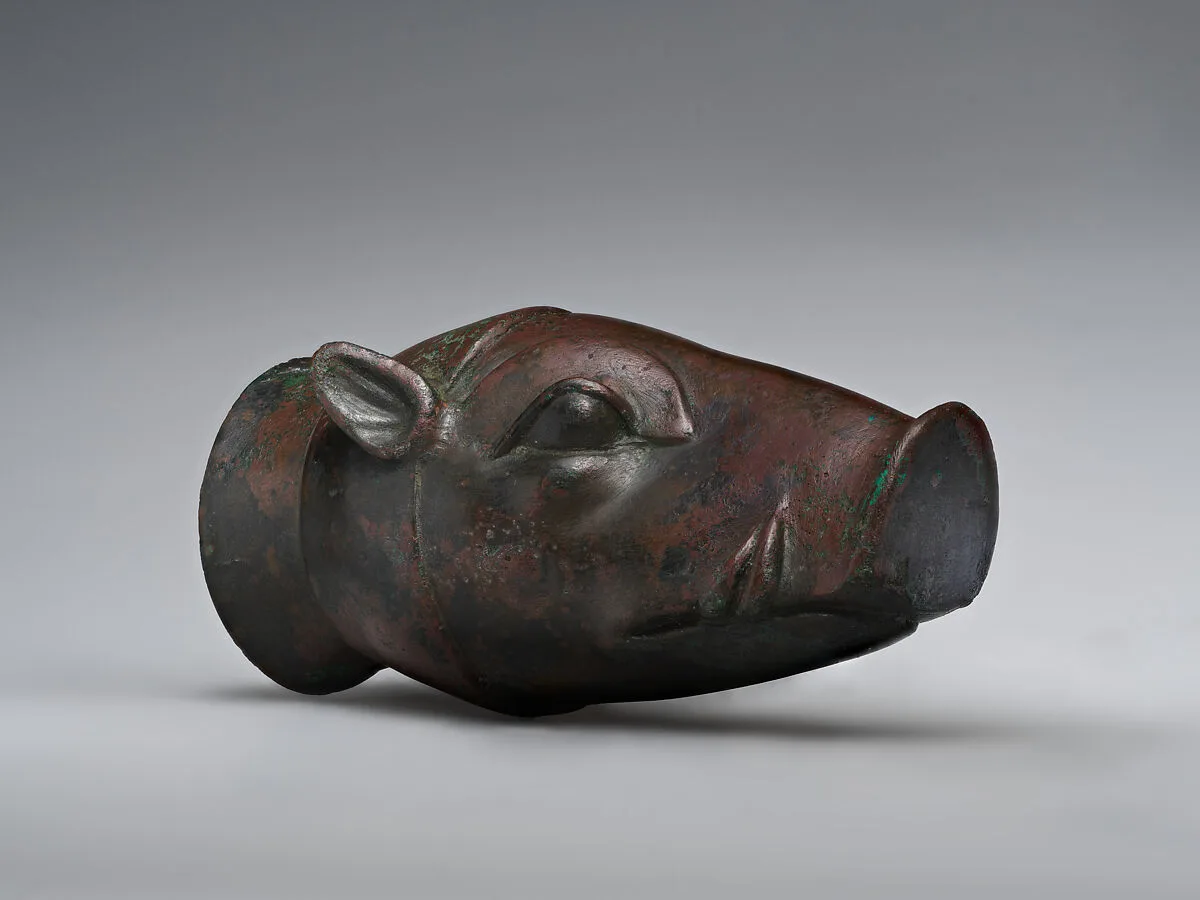 Vessel in form of boar's head — Unknown