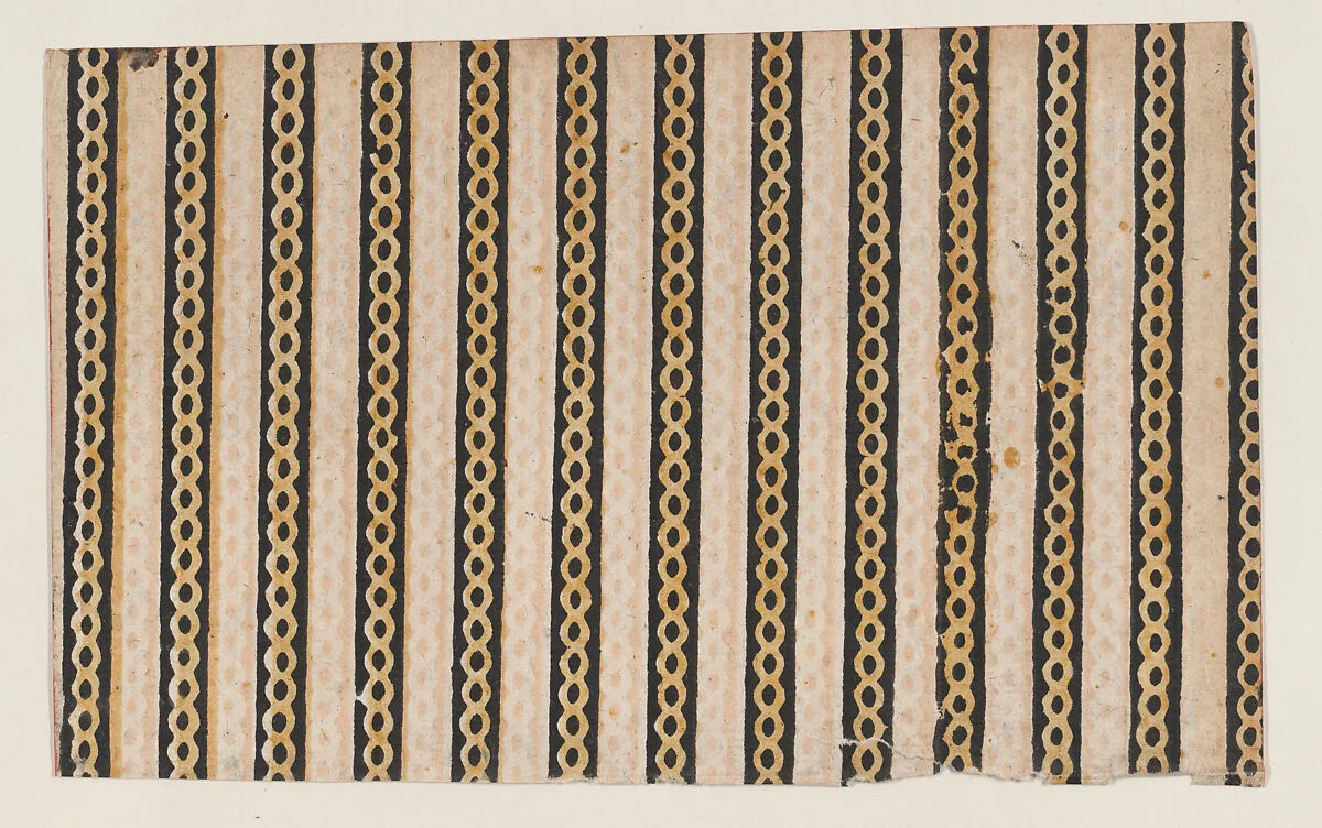 Sheet with stripes with guilloche pattern — Anonymous