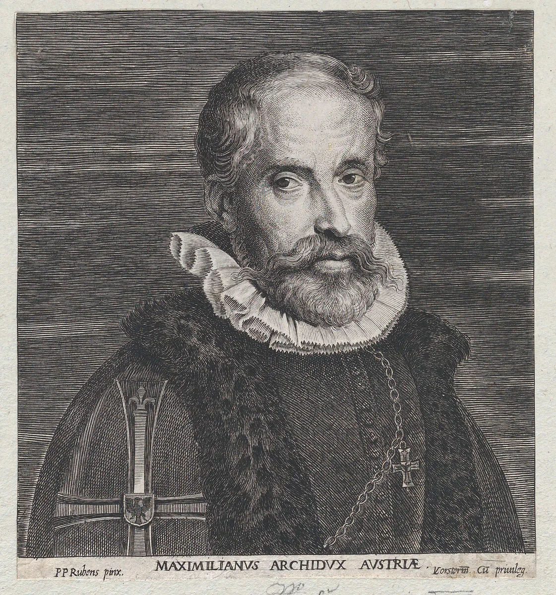 Portrait of Maximilian III, Archduke of Austria — Lucas Vorsterman I|Peter Paul Rubens|Maximilian III, Archduke of Austria