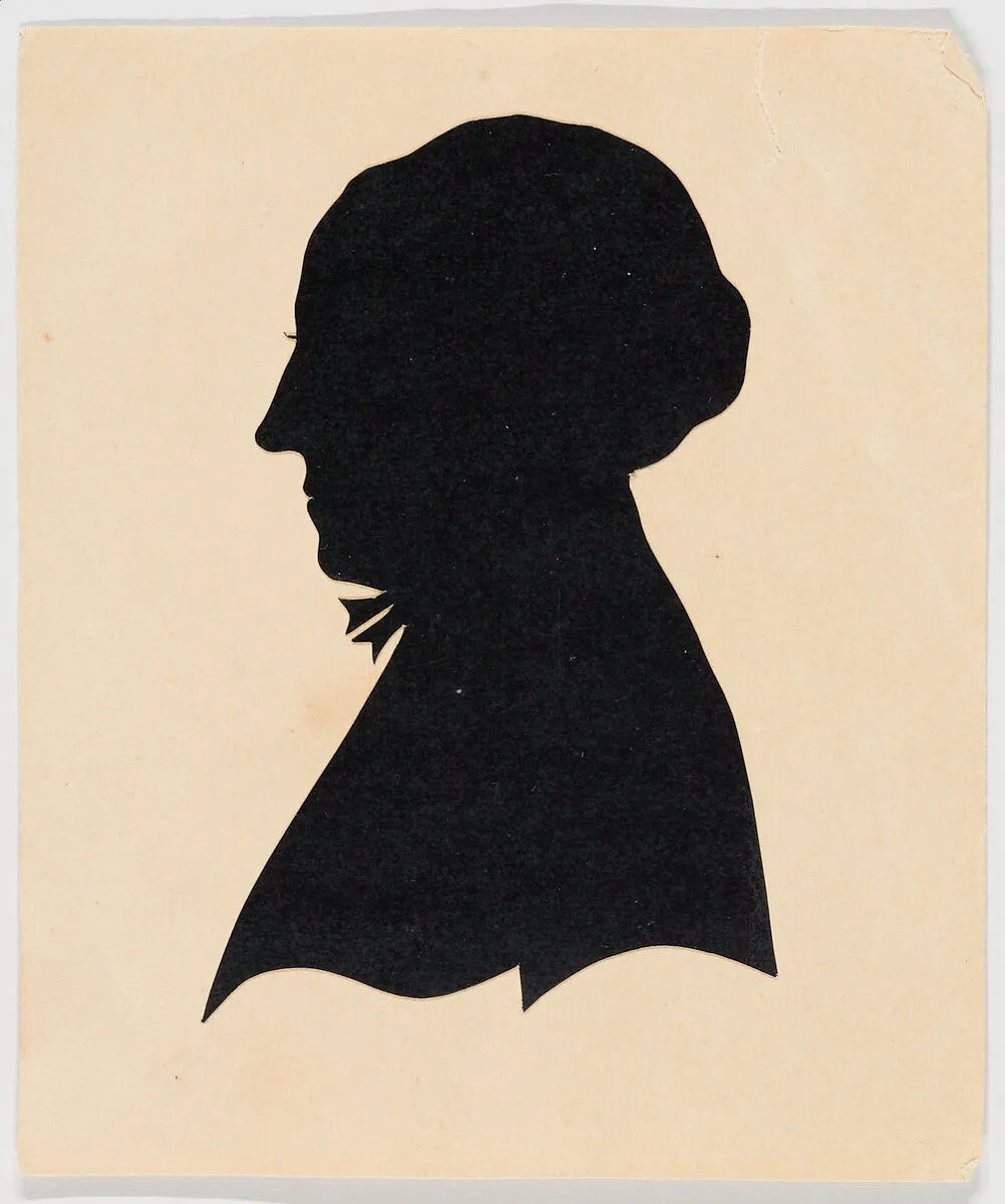 Unidentified profile portrait, woman facing left — Anonymous, German