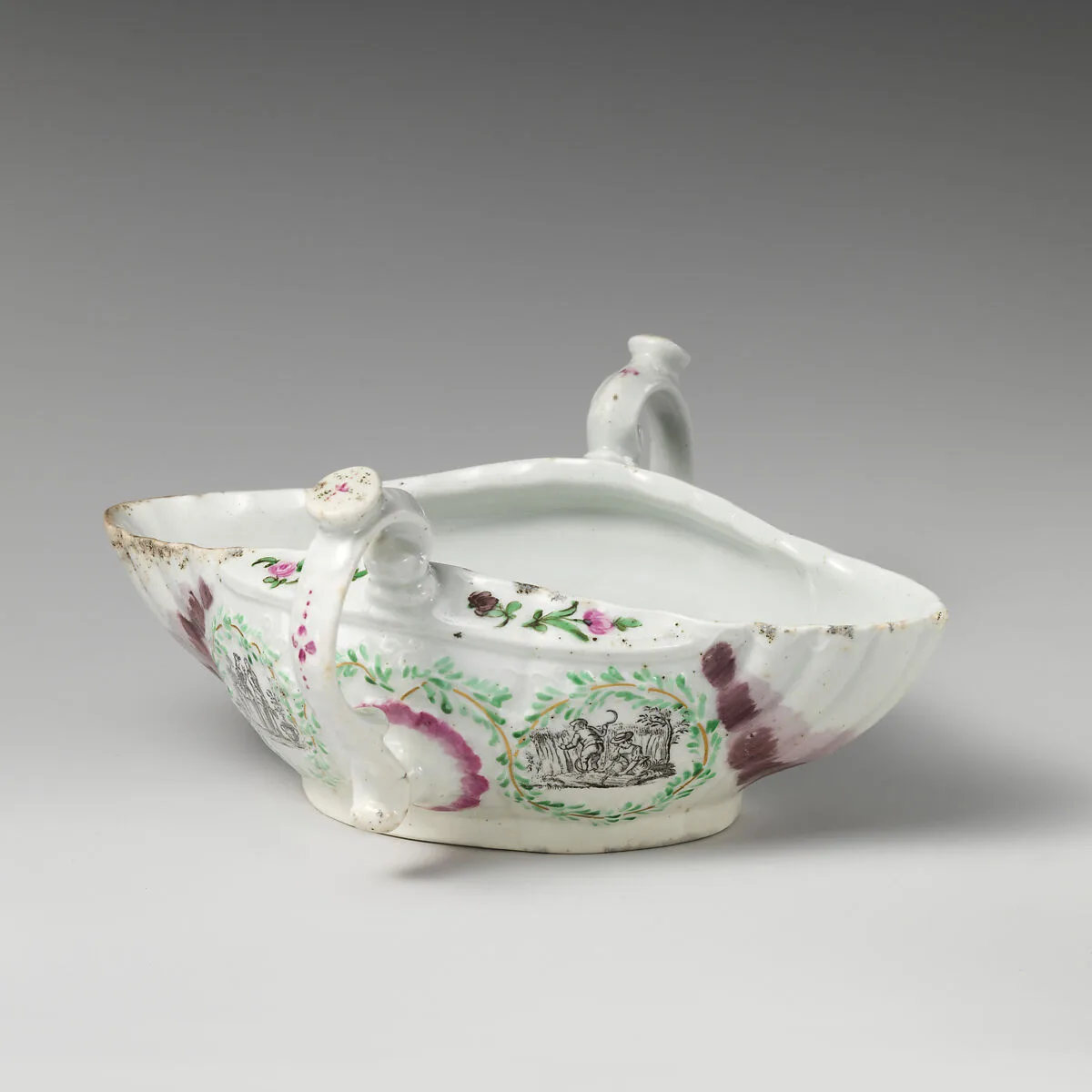 Double-handle sauceboat — Worcester factory