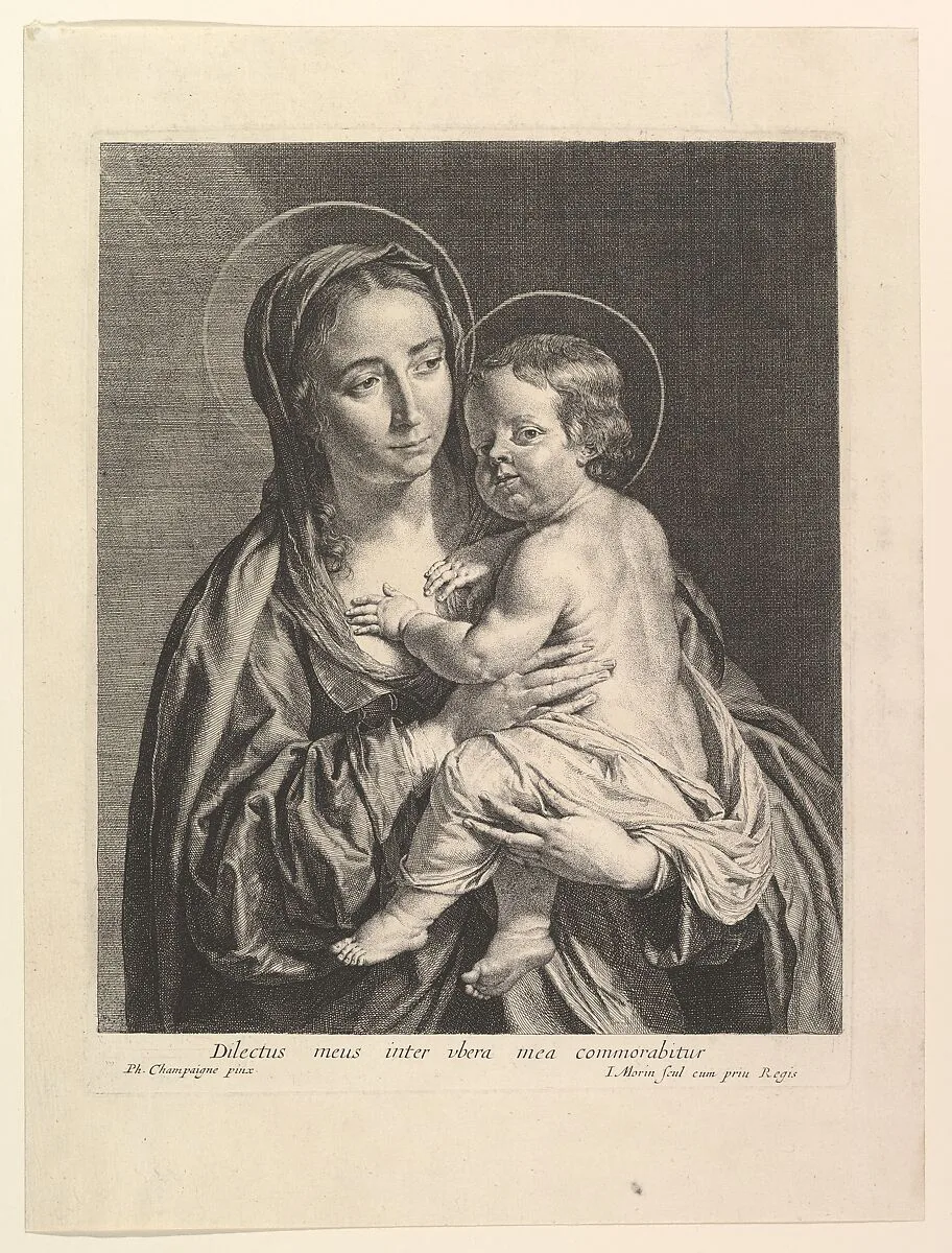 La Vierge a l'enfant — Jean Morin|Philippe de Champaigne