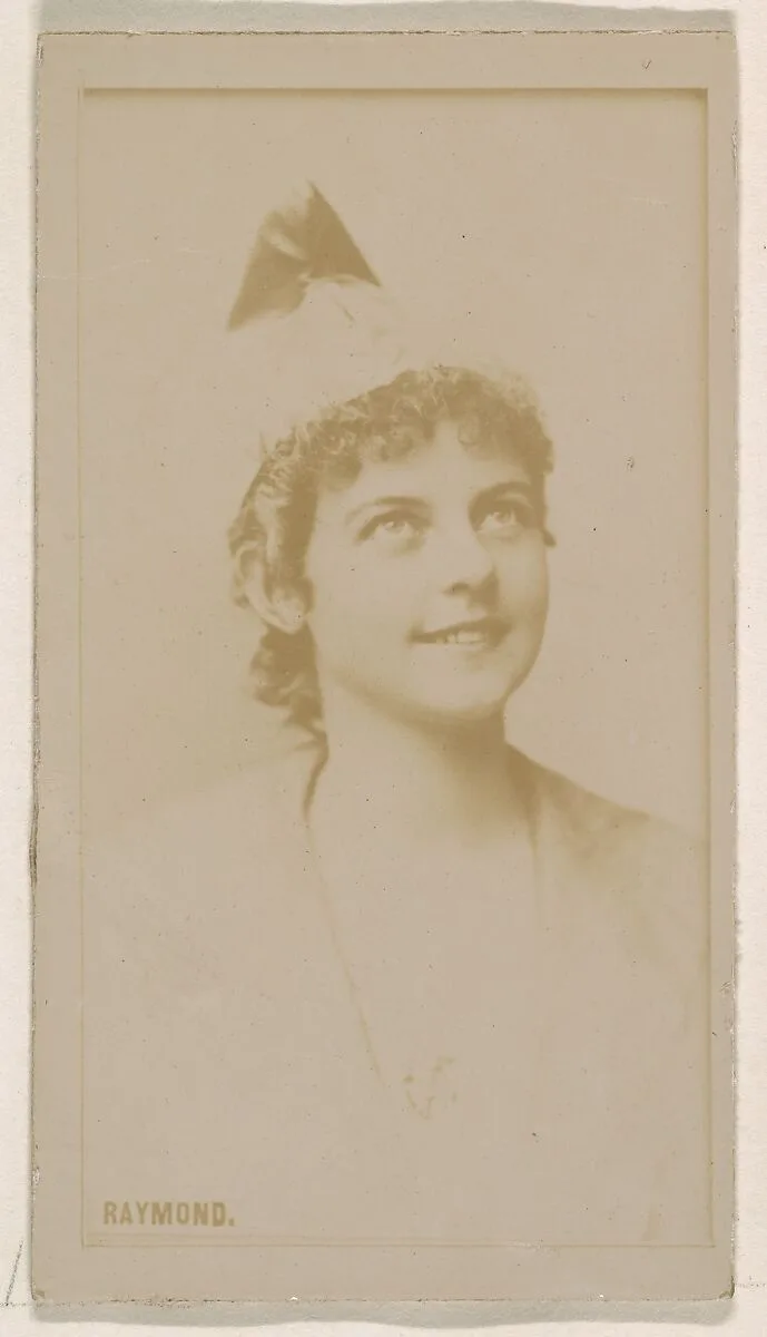 Miss Raymond, from the Actresses series (N245) issued by Kinney Brothers to promote Sweet Caporal Cigarettes — Kinney Brothers Tobacco Company
